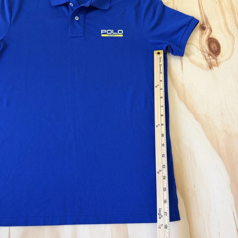 Ralph Lauren Polo Sport Men's Medium Performance Blue Polo Shirt